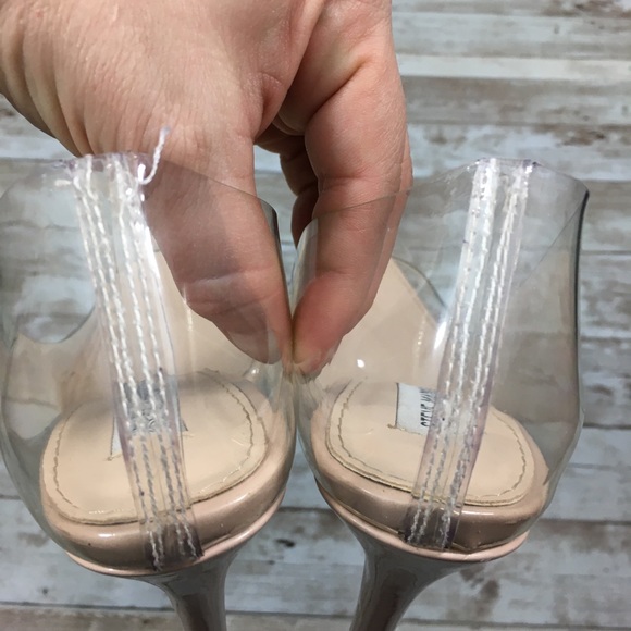 Steve Madden Vegas Clear/Nude  Pumps Size 7.5 - Picture 8 of 13
